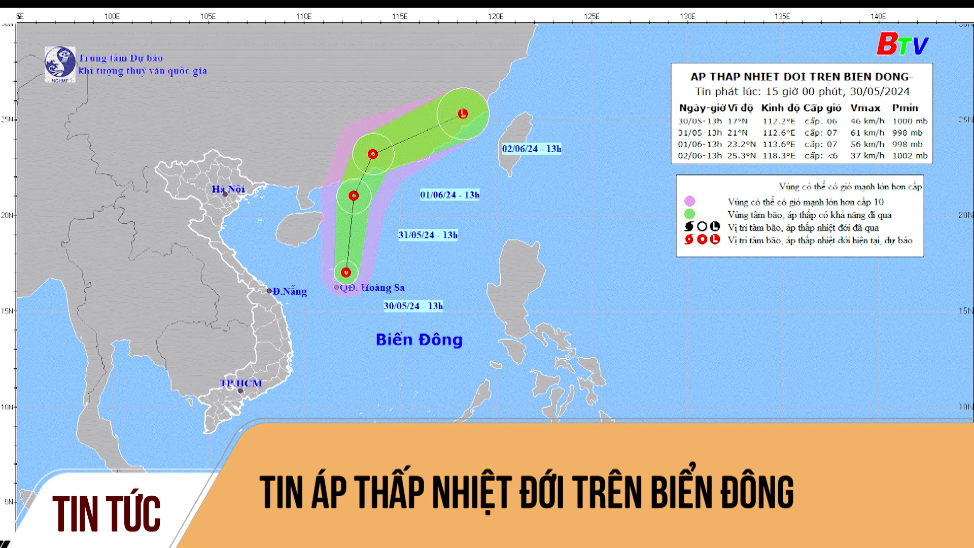 Tin áp thấp nhiệt đới trên biển Đông